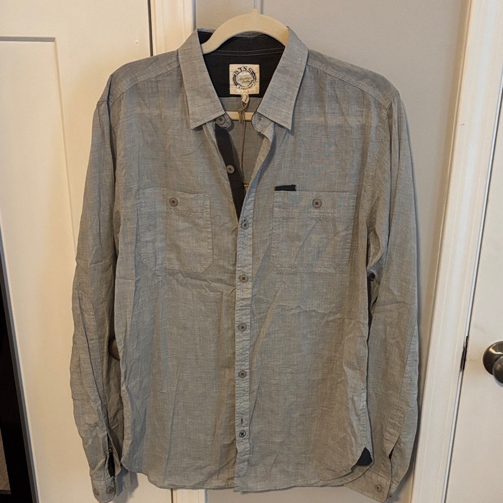 Men's Casual Button Down Shirt - Gray